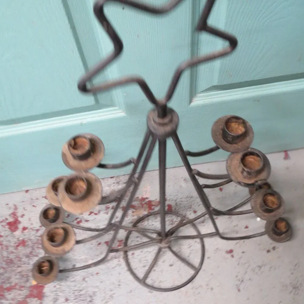 Candelabra Unique Vintage Tree Shaped black wrought? iron metal 24